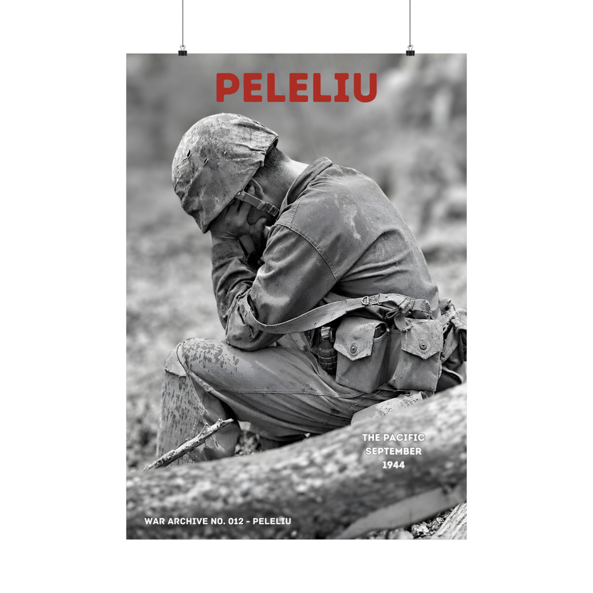 PELELIU — A MOMENT’S REST | WWII MATTE POSTER | 28 × 40″ WAR ARCHIVE 012