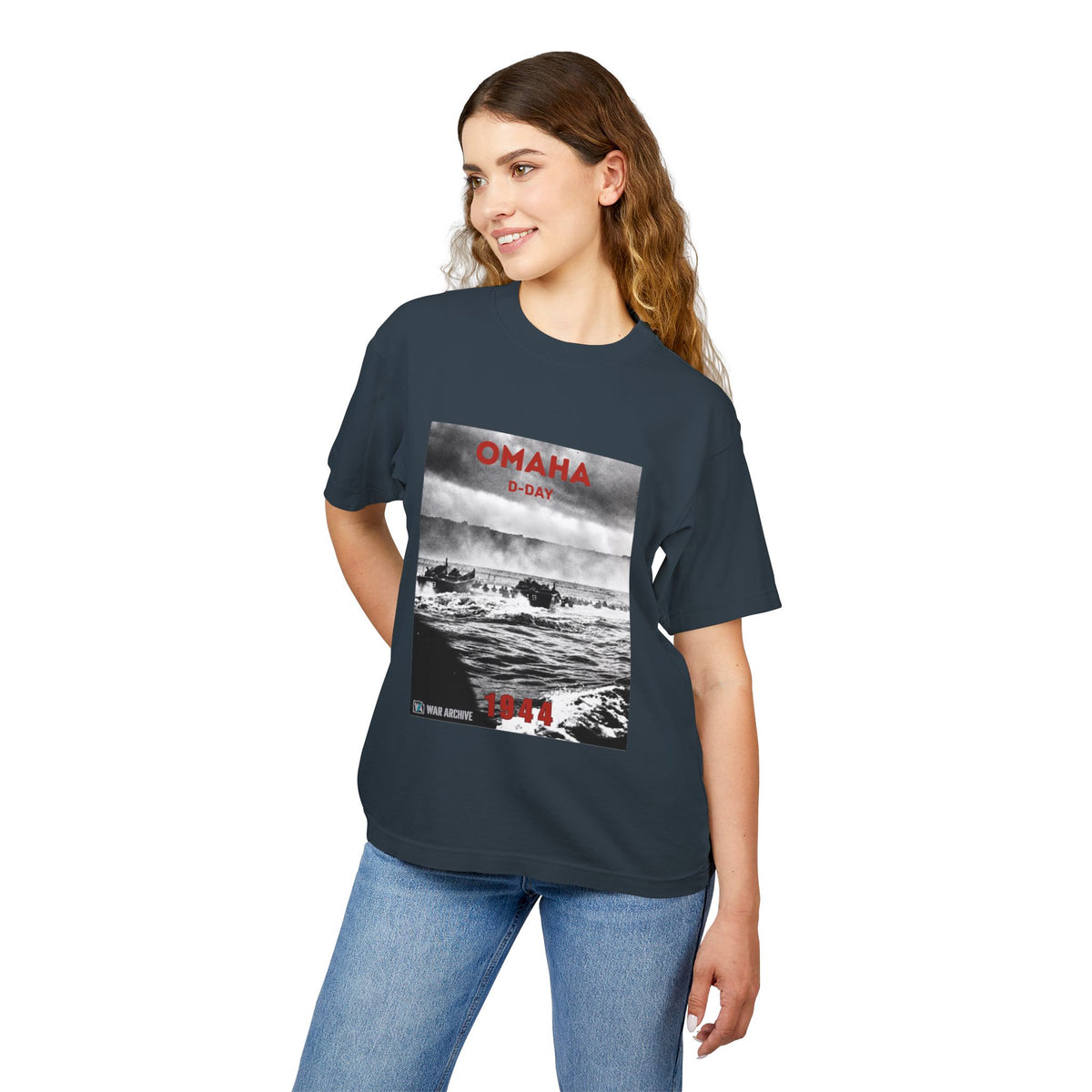 OMAHA — D-DAY 1944 | WWII Heavyweight T-Shirt | WAR ARCHIVE
