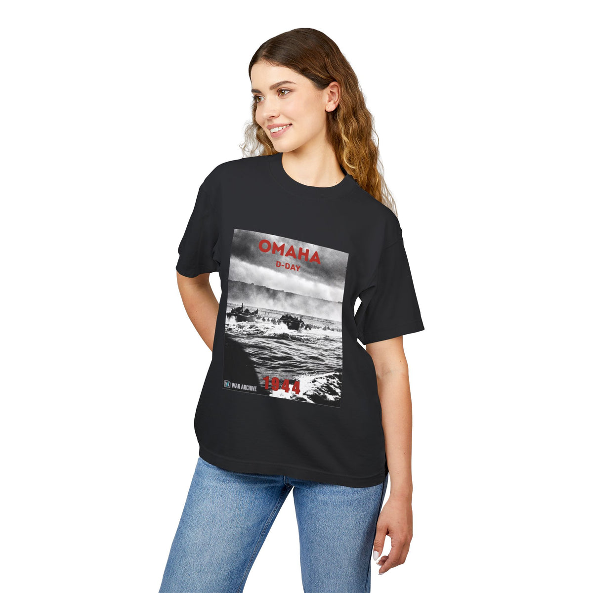 OMAHA — D-DAY 1944 | WWII Heavyweight T-Shirt | WAR ARCHIVE