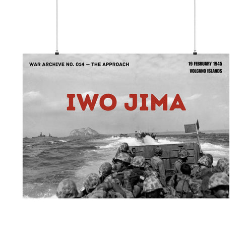Iwo Jima — The Approach | WWII Matte Poster | 40 × 28″ | WAR ARCHIVE 014