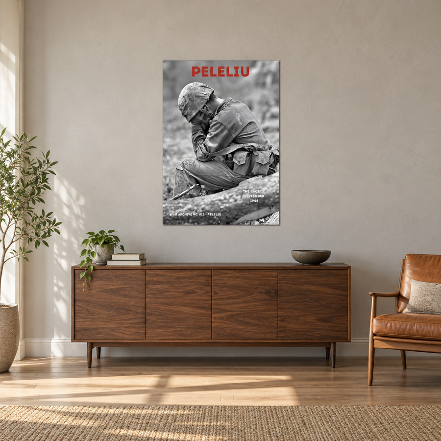 PELELIU — A MOMENT’S REST | WWII MATTE POSTER | 28 × 40″ WAR ARCHIVE 012