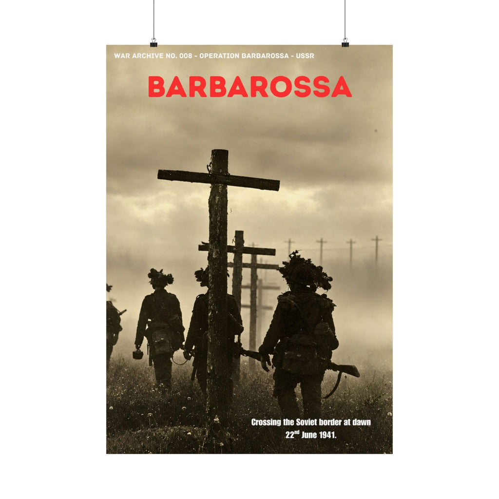 Barbarossa — Operation Barbarossa | WWII Matte Poster | 28 × 40″ | WAR ARCHIVE 008
