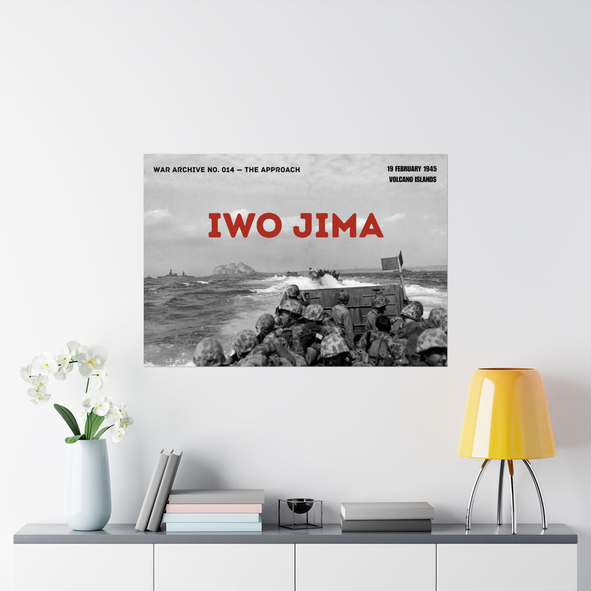 Iwo Jima — The Approach | WWII Matte Poster | 40 × 28″ | WAR ARCHIVE 014