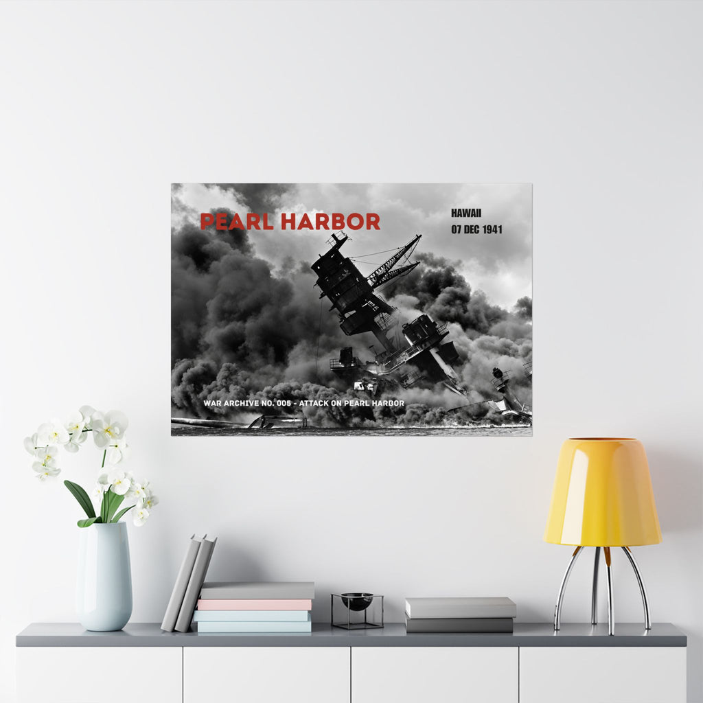 Pearl Harbor — Attack on Pearl Harbor | WWII Matte Poster | 40 × 28″ | WAR ARCHIVE 005
