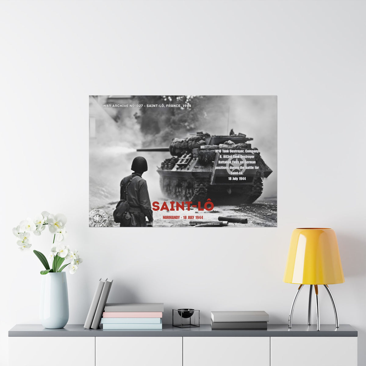 Saint-Lô — Normandy | WWII Matte Poster | 40 × 28″ WAR ARCHIVE 027